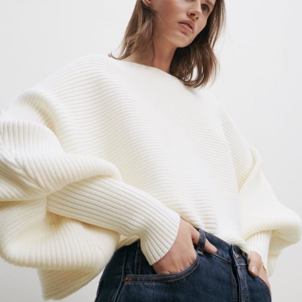 Wide Sleeve Knit Sweater